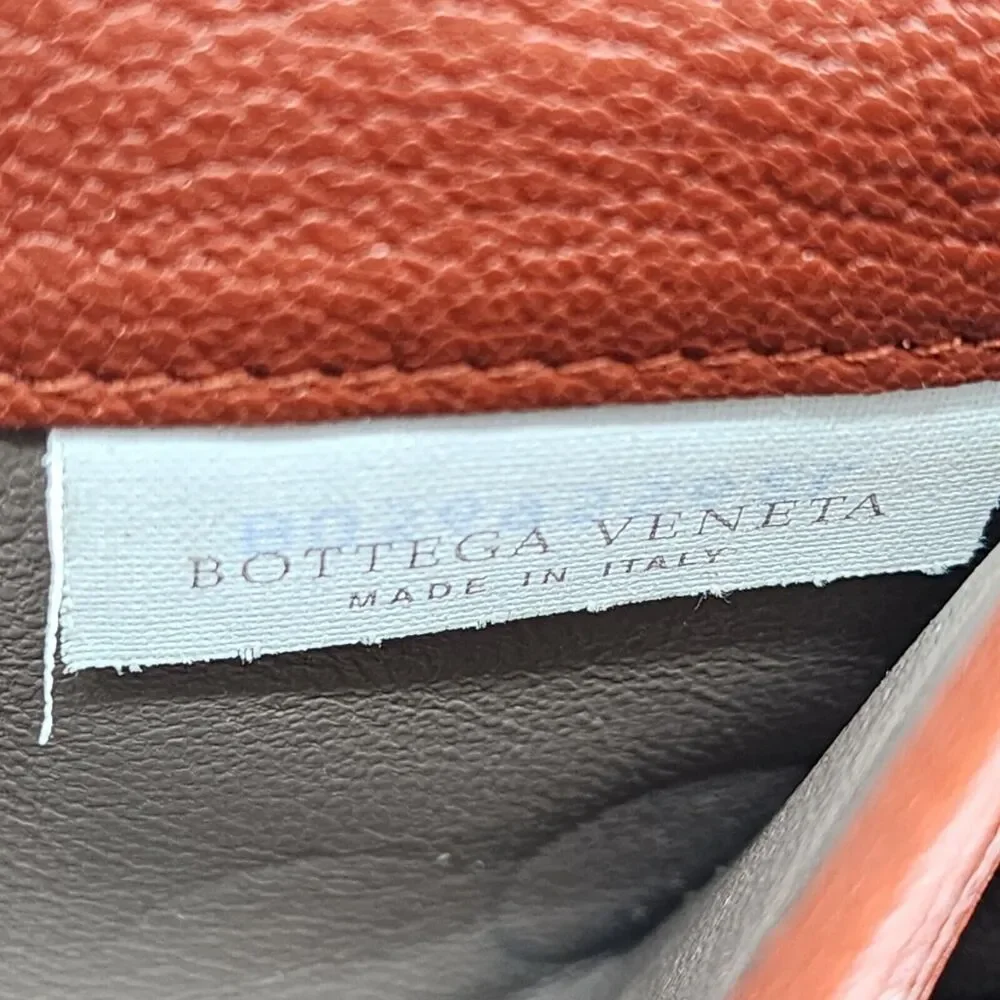 Bottega Veneta Intrecciato Unisex Leather Long Wallet 150509 Beige and Brown